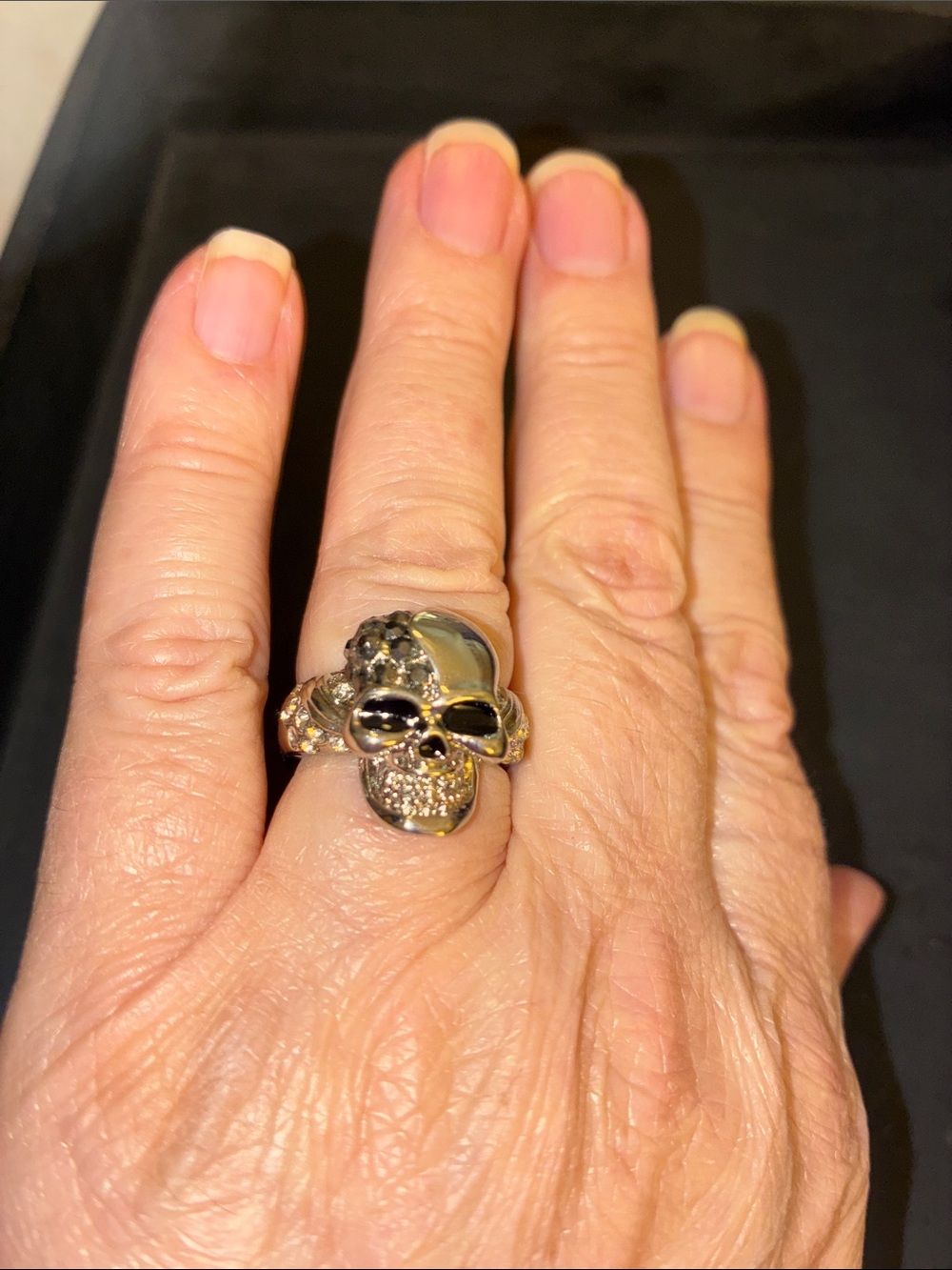 Skull Accent Ring, Wedding Ring. This Ring Is Stunning. There is Major Detail.
